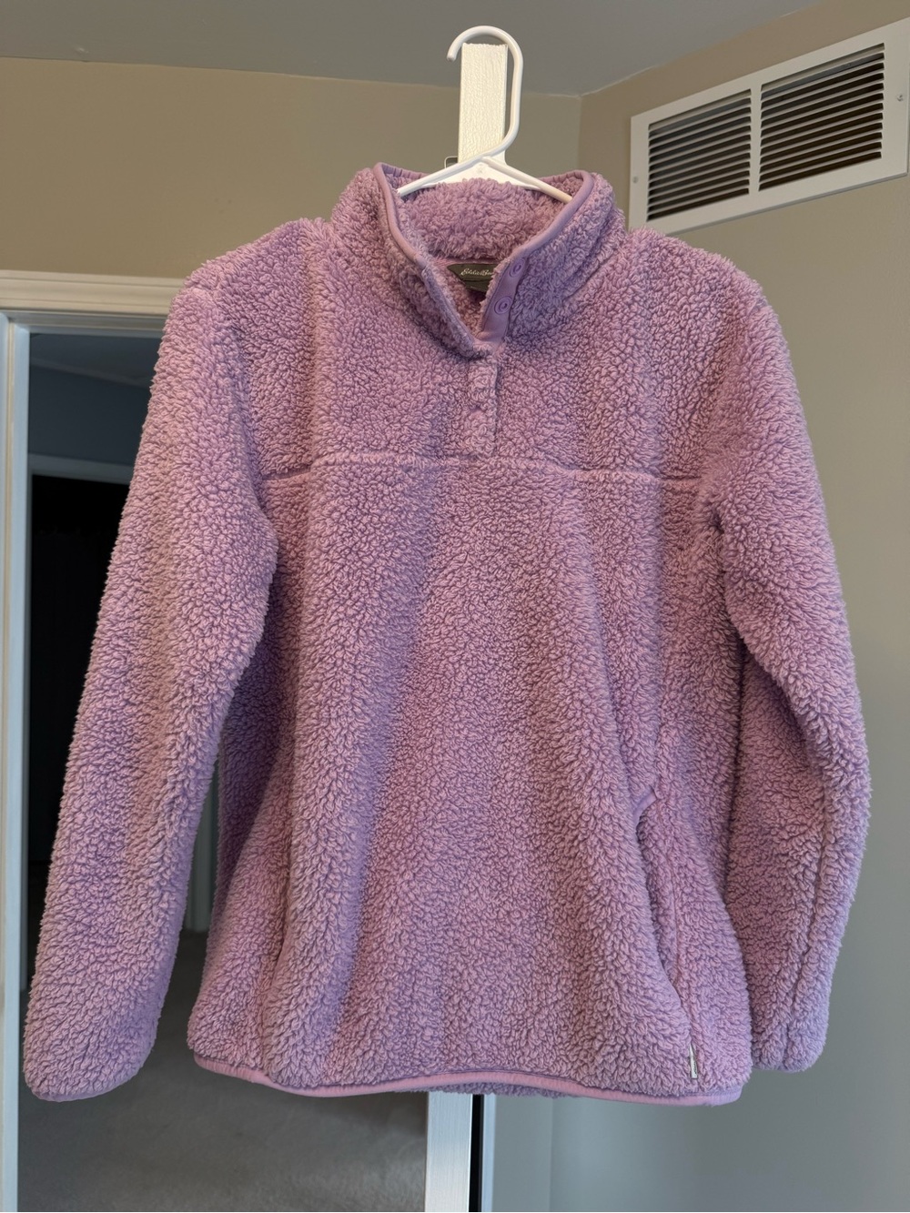 Eddie Bauer Lavender Plush Sherpa Pullover